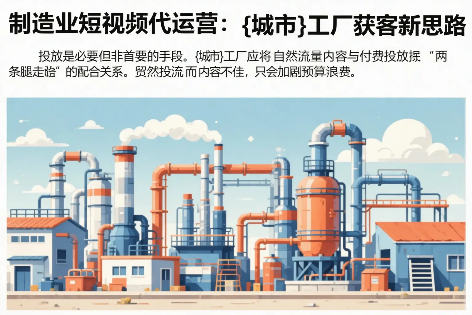 制造业短视频代运营:祁县工厂获客新思路